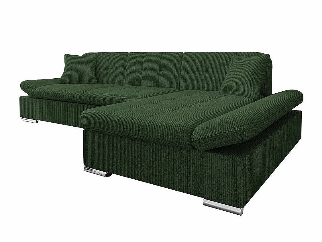 Sofá rinconero Comfivo Sanitas I, Verde, Función de descanso