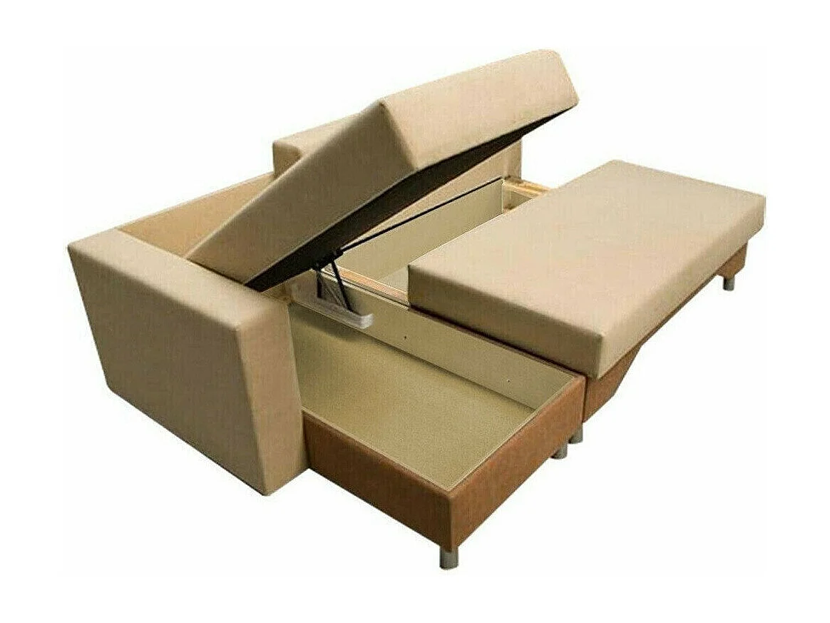 Divano angolare Akron 100, Nero, Con, 215x133x95cm