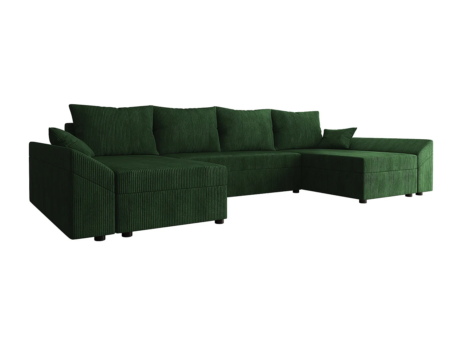 Canapé d'angle Memphis 105, Vert, Disponible, 317x140x82cm