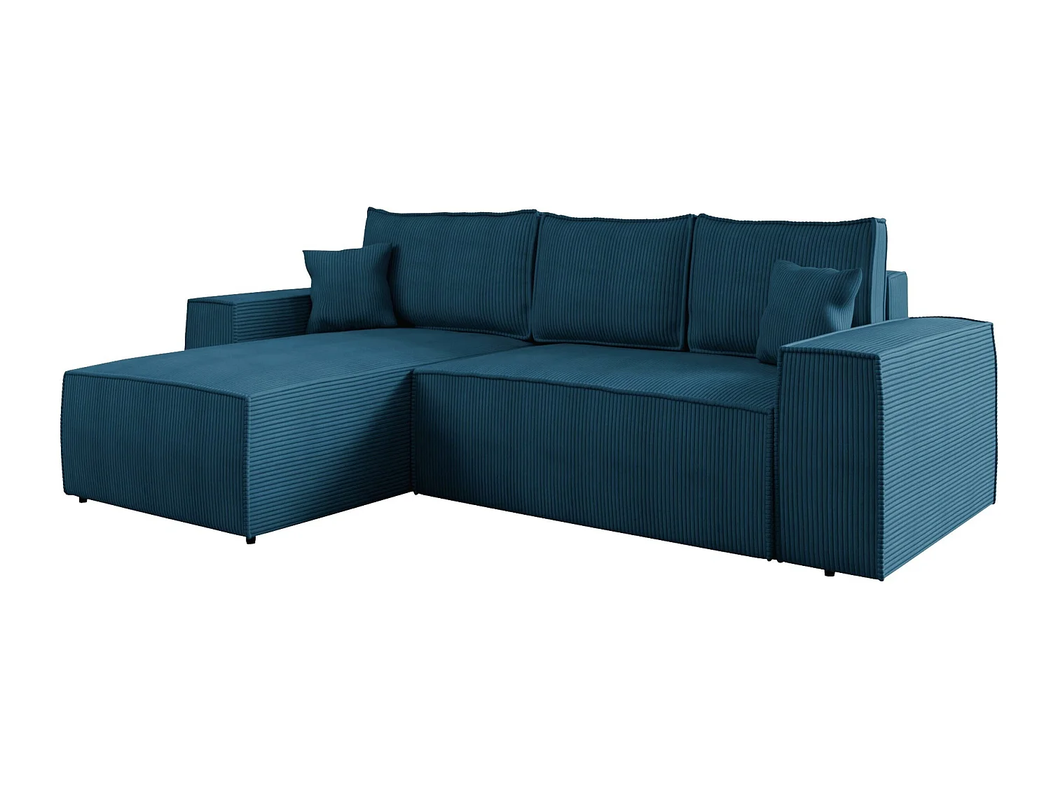 Sofá rinconero Clovis 108, Azul, Función de descanso, Almacenaje