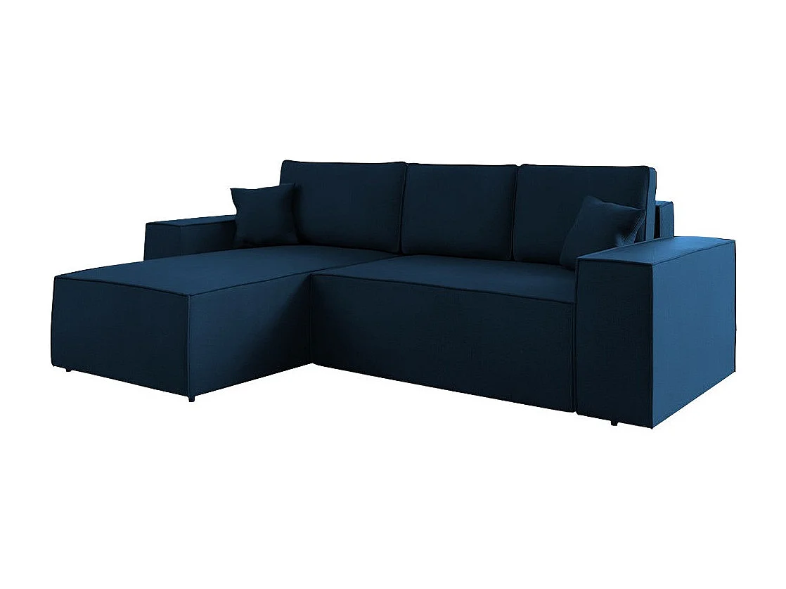 Sofá rinconero Clovis 108, Azul, Función de descanso, Almacenaje, 279x174x94cm