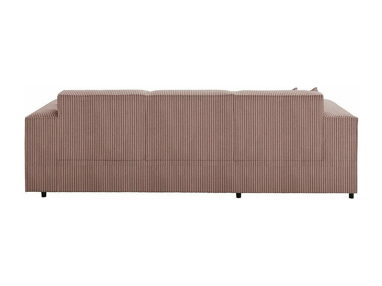 Sofá rinconero Clovis 116, Rosa, Función de descanso, Almacenaje, 253x166x79cm