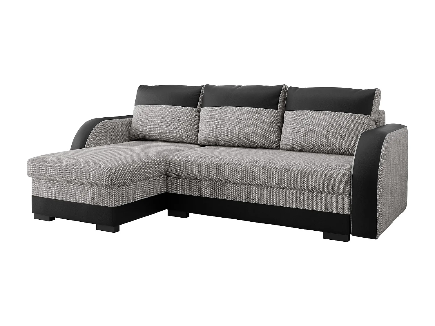 Sofá de canto Columbus 111, Cinzento, Funcionalidade de dormir