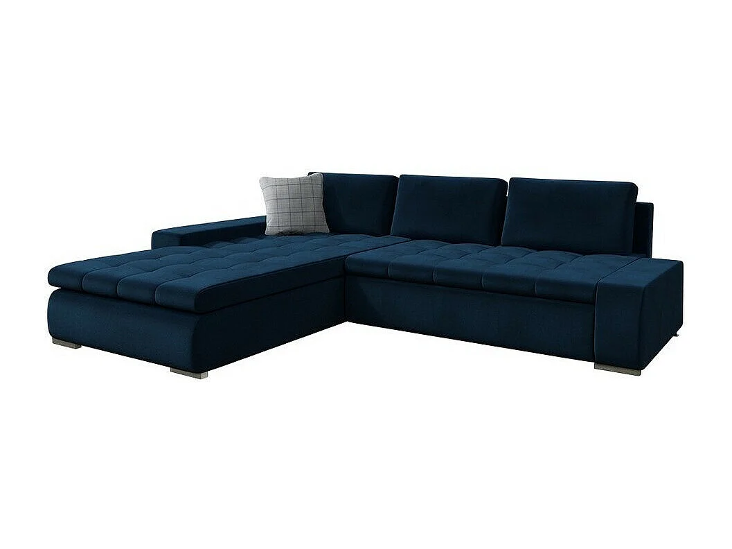 Sofá de canto Comfivo 147, Azul, Funcionalidade de dormir, 30x21x8cm