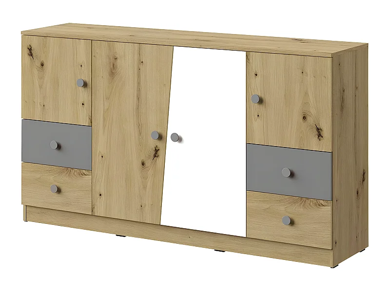 Cómoda Almira 105, Com gavetas e portas, Número de gavetas: 4