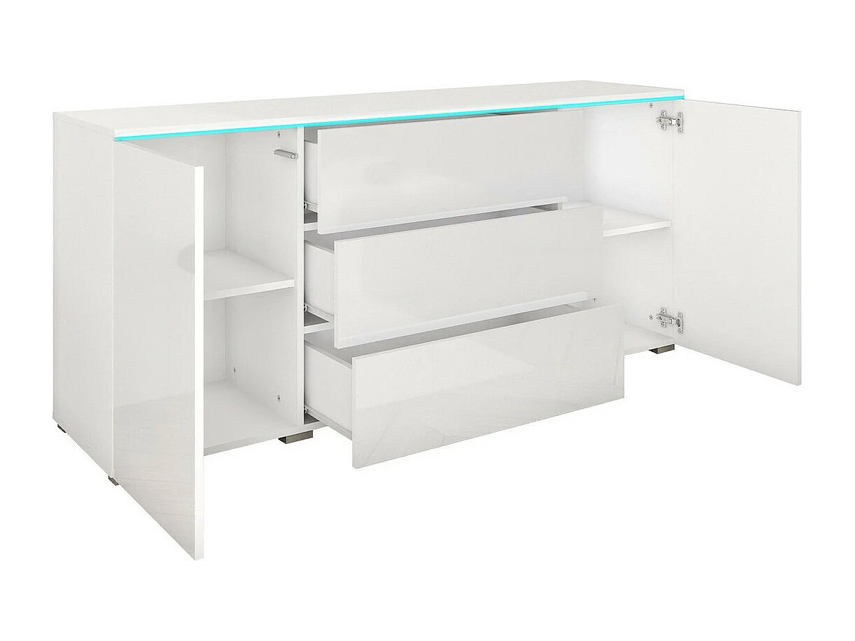 Cómoda Sarasota 142, Com gavetas e portas, Número de gavetas: 3