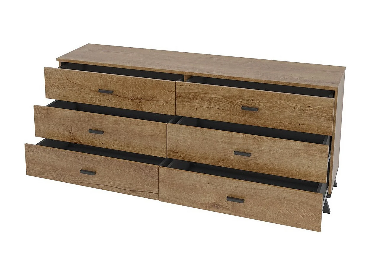 Cómoda Talsere 104, Com gavetas, Número de gavetas: 6, 8x18x4cm