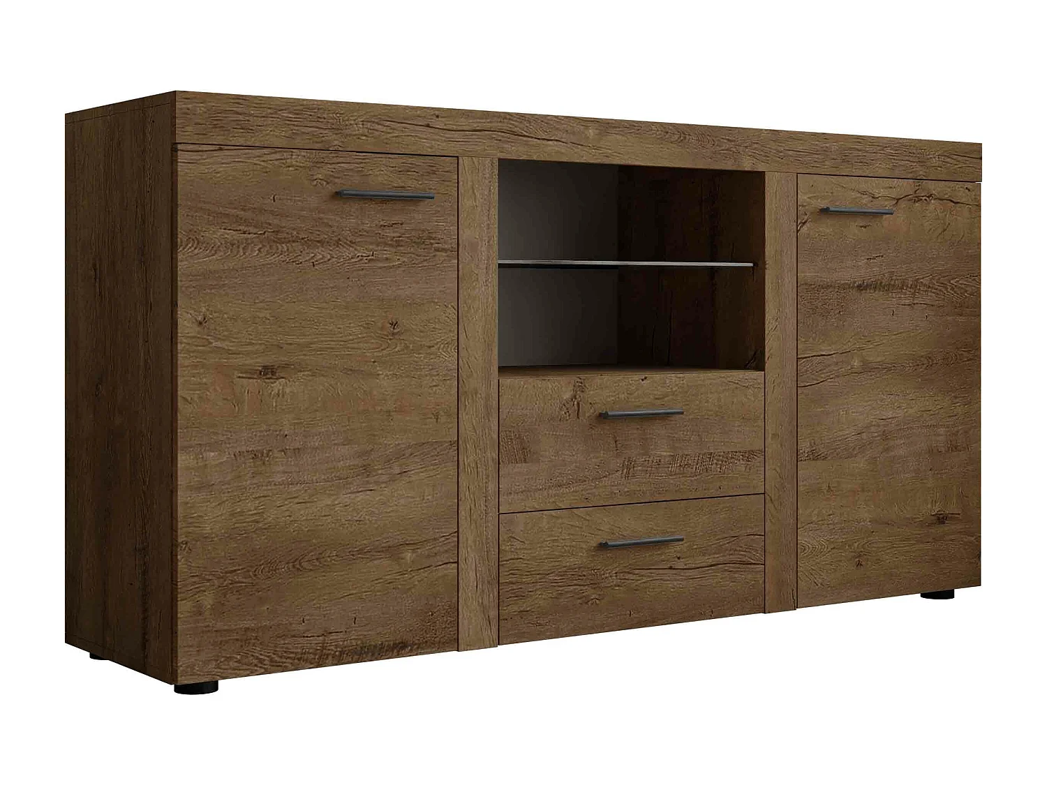 Cómoda Tucson 104, Com gavetas e portas, Número de gavetas: 2