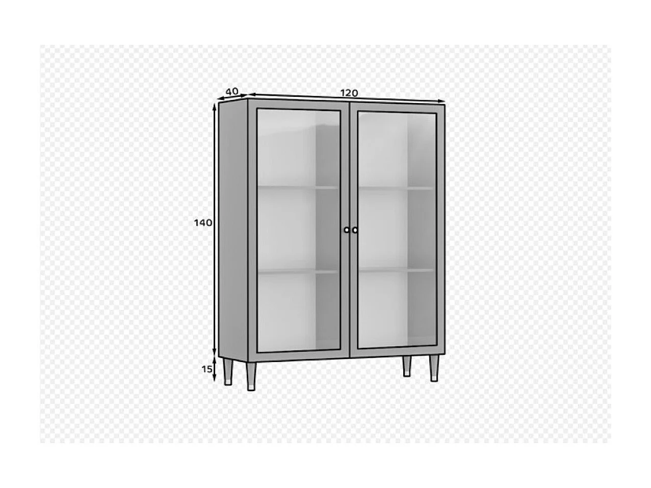 Couchtisch Zentiko/Compensato/Metallo/Schwarz