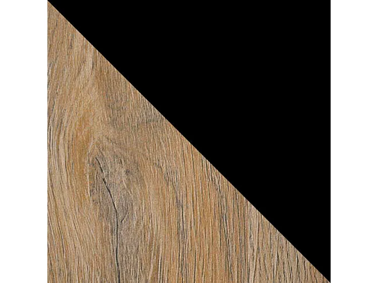 Table Victorville 177, Chêne petit-fils|Noir, 76x92x160cm, Allongement, Stratifié, Bois