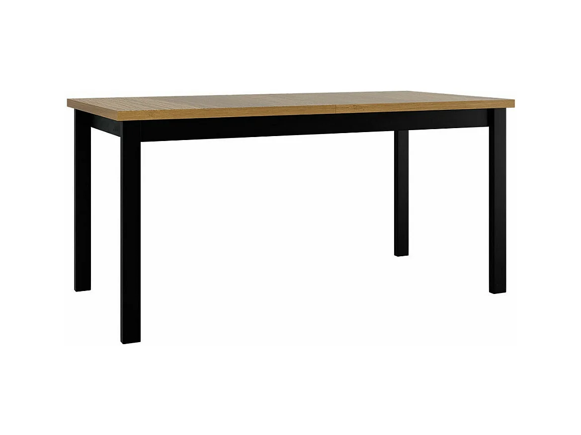 Tavolo Victorville 177, Nipote di quercia|Nero, 76x92x160cm, Con, Truciolare laminato