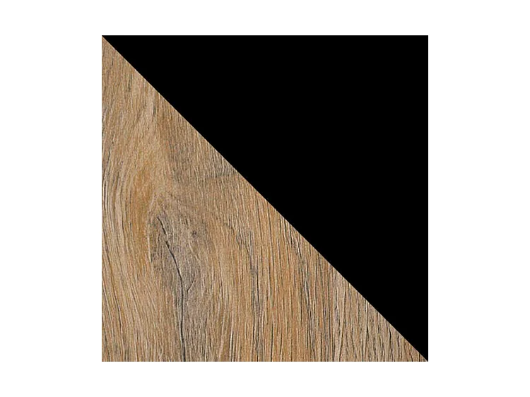 Tavolo Victorville 177, Nipote di quercia|Nero, 76x92x160cm, Con, Truciolare laminato