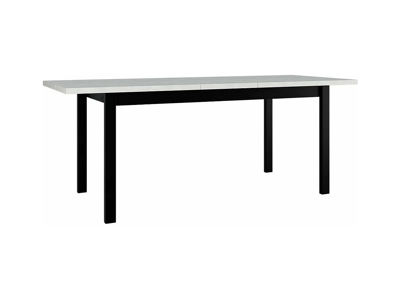 Tavolo Victorville 177, Nipote di quercia|Nero, 76x92x160cm, Con, Truciolare laminato