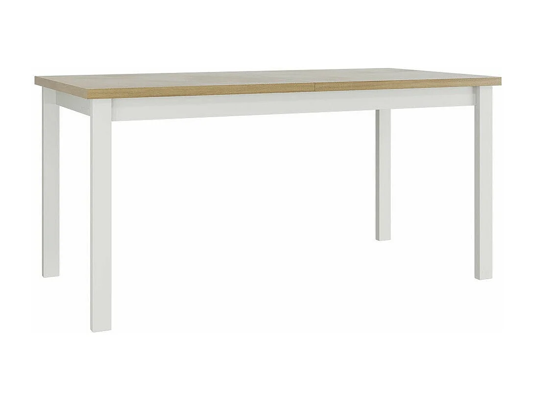 Table Victorville 177, Sonoma chêne|Blanc, 76x92x160cm, Allongement, Stratifié, Bois