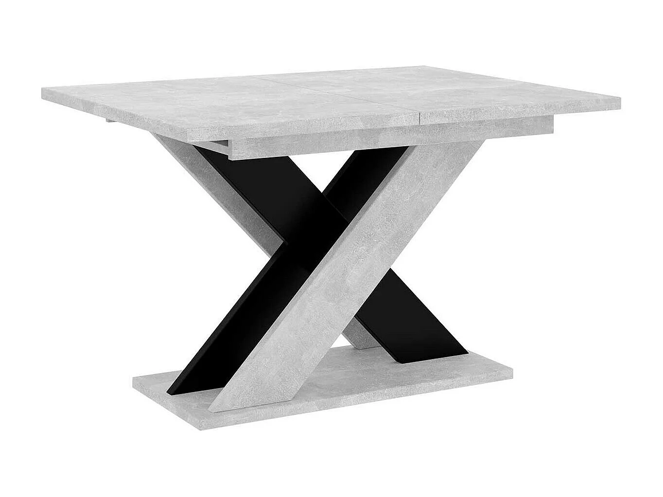 Mesa Goodyear 117, Negro|Gris, 75x90x120cm, Alargamiento, Aglomerado laminado