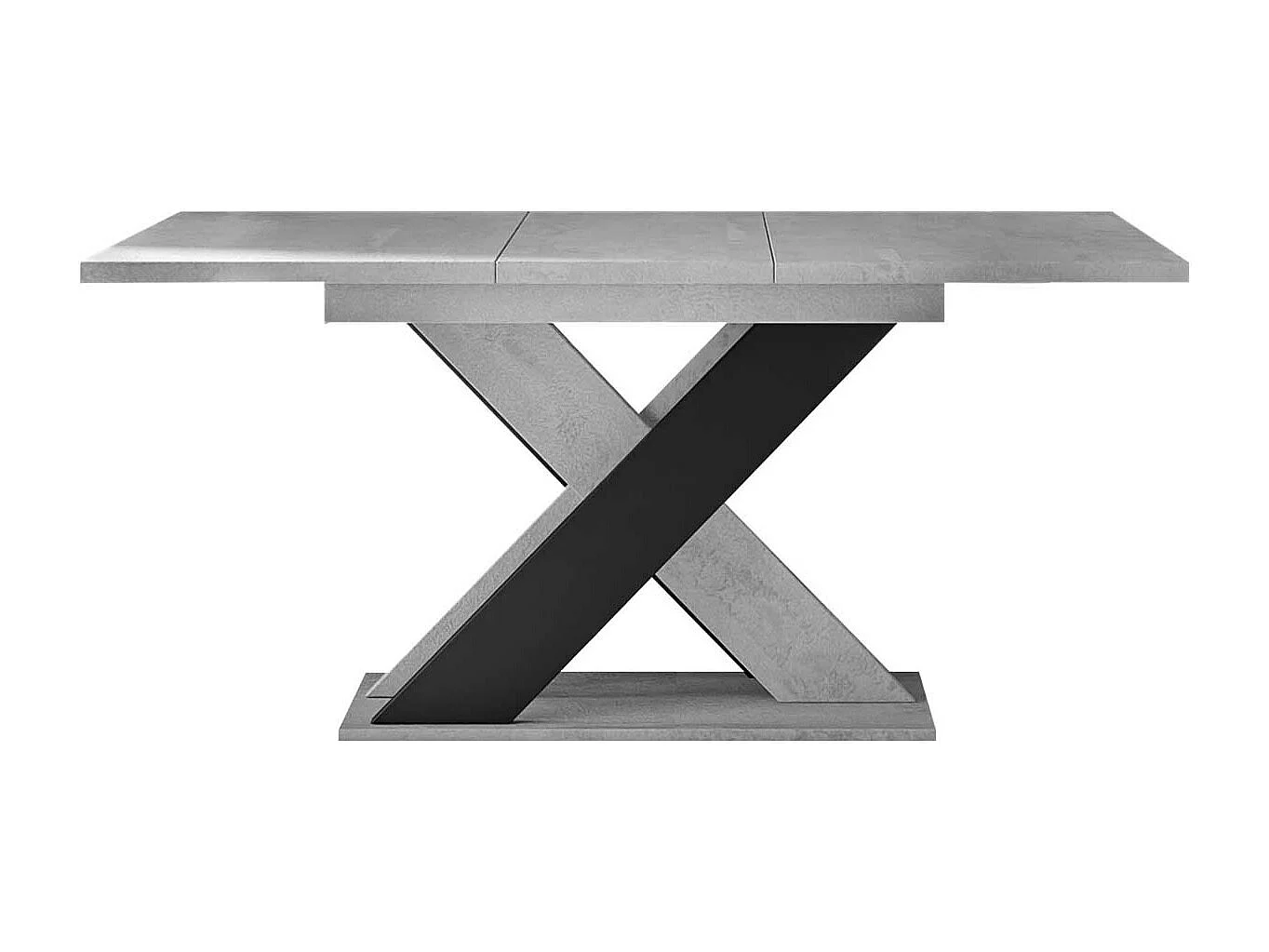 Mesa Goodyear 117, Negro|Gris, 75x90x120cm, Alargamiento, Aglomerado laminado