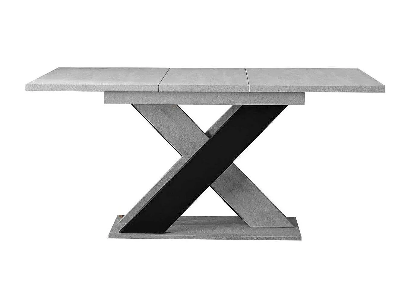 Mesa Goodyear 117, Negro|Gris, 75x90x120cm, Alargamiento, Aglomerado laminado