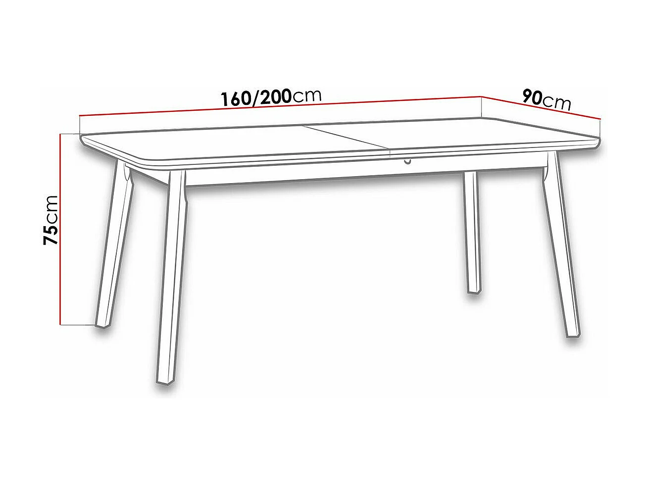 Table Victorville 185, Blanc, 75x90x160cm, Allongement, MDF, Bois