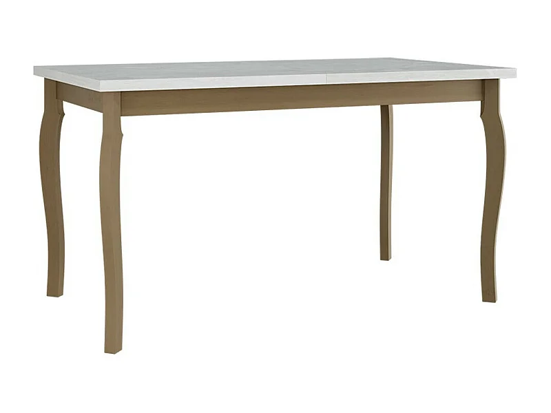 Table Victorville 331, Sonoma chêne|Blanc, 78x80x140cm, Allongement, Stratifié, Bois