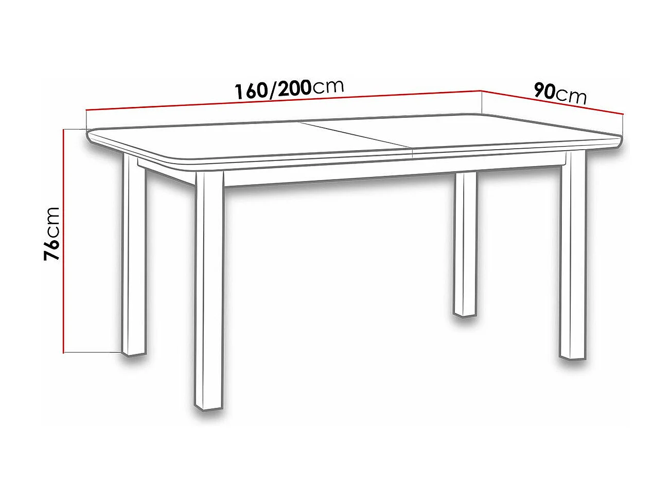 Mesa Victorville 118, Nuez, 76x90x160cm, Alargamiento, Chapa de madera natural, Madera