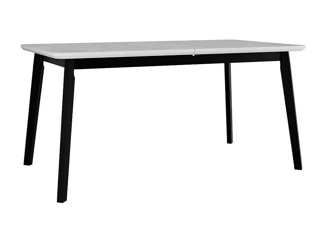 Table Victorville 185, Noir|Blanc, 75x90x160cm, Allongement, MDF, Bois