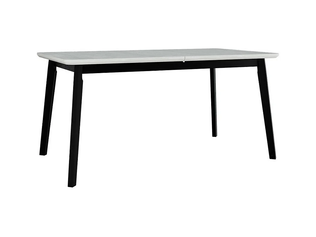 Table Victorville 185, Noir|Blanc, 75x90x160cm, Allongement, MDF, Bois