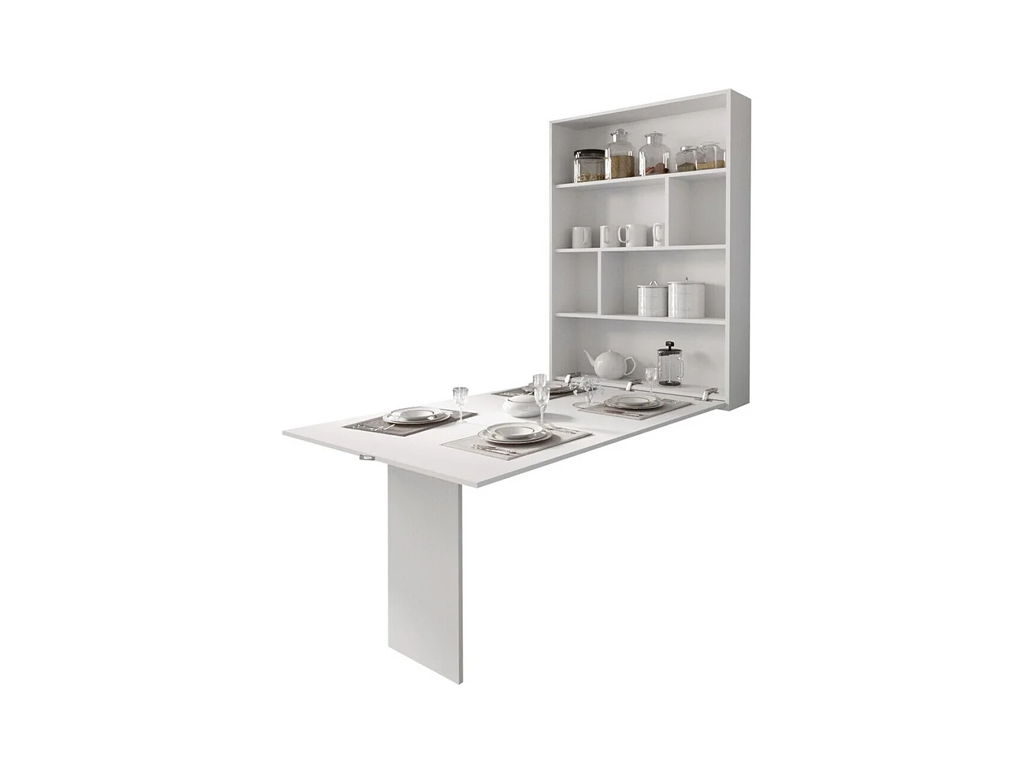 Mesa abatible Hartford 428, Placa de aglomerado laminado, 73x85x130cm