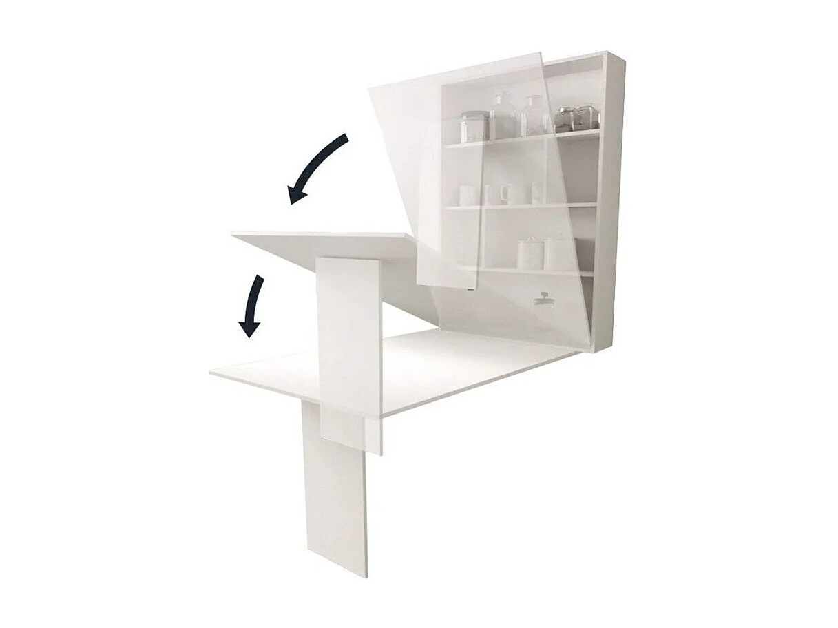 Table Hartford 428, Blanc, 73x80x130cm, Stratifié