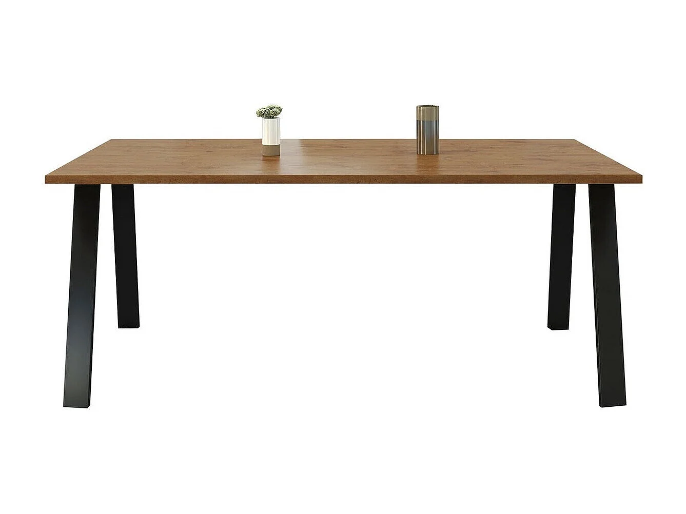Table Tucson 143, Chêne lancelot, 75x90x185cm, Stratifié, Métal
