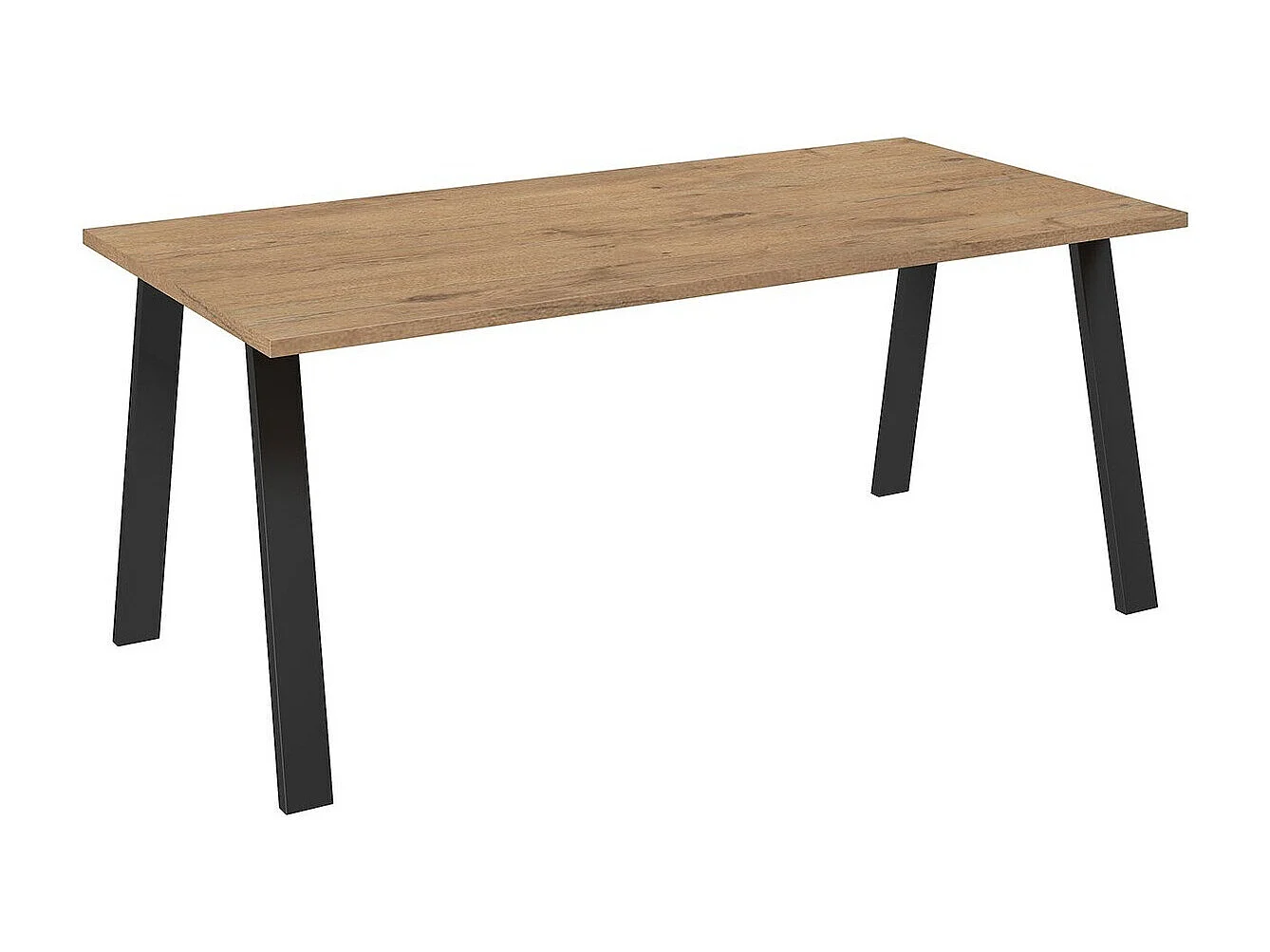 Table Tucson 143, Chêne lancelot, 75x90x185cm, Stratifié, Métal