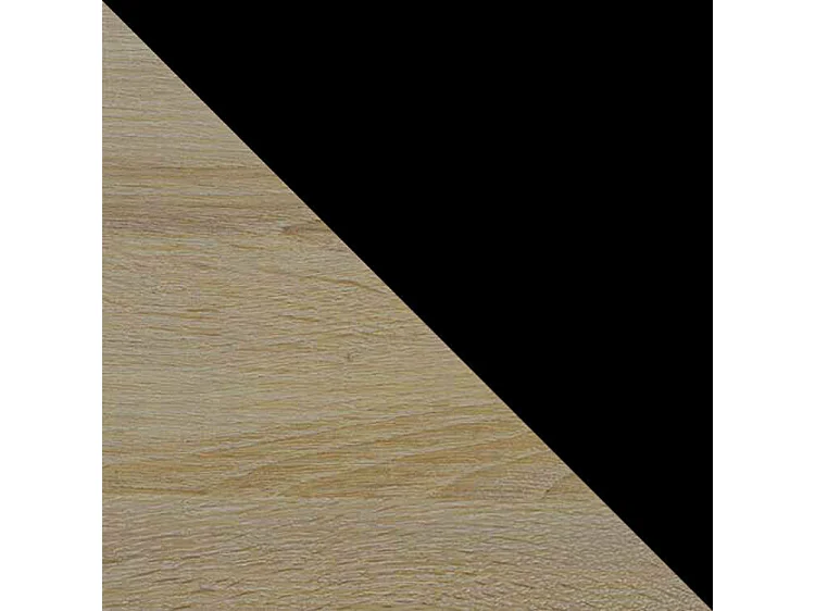 Table Victorville 177, Sonoma chêne|Noir, 76x92x160cm, Allongement, Stratifié, Bois