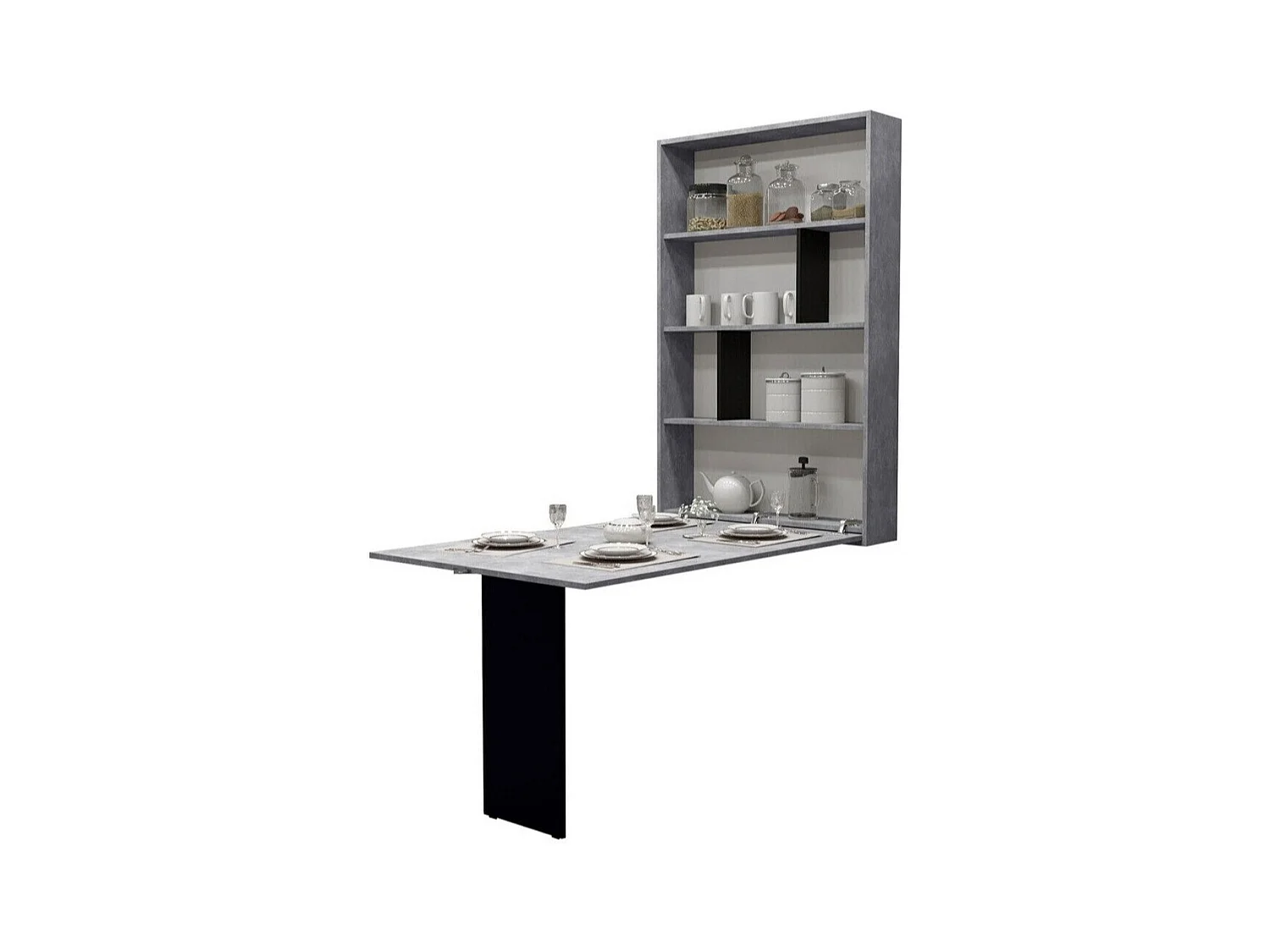 Mesa abatible Hartford 428, Placa de aglomerado laminado, 73x85x130cm