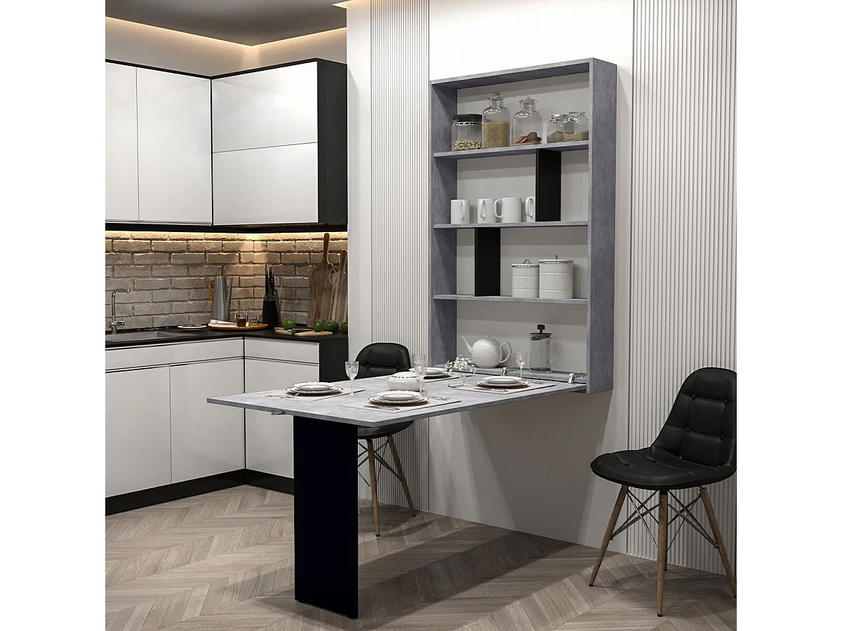 Mesa abatible Hartford 428, Placa de aglomerado laminado, 73x85x130cm