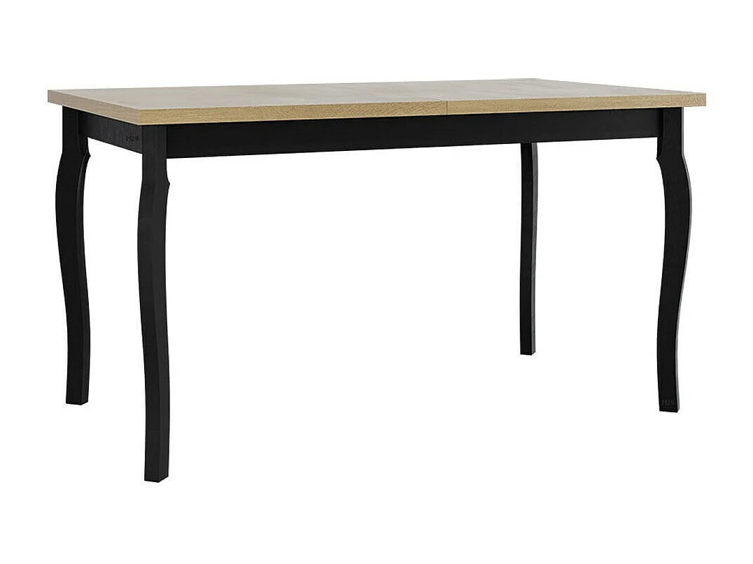 Mesa Victorville 331, Roble Sonoma|Negro, 78x80x140cm, Alargamiento, Aglomerado laminado