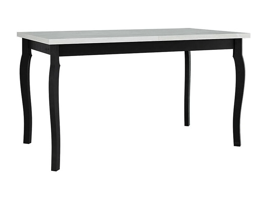 Table Victorville 331, Noir|Blanc, 78x80x140cm, Allongement, Stratifié, Bois