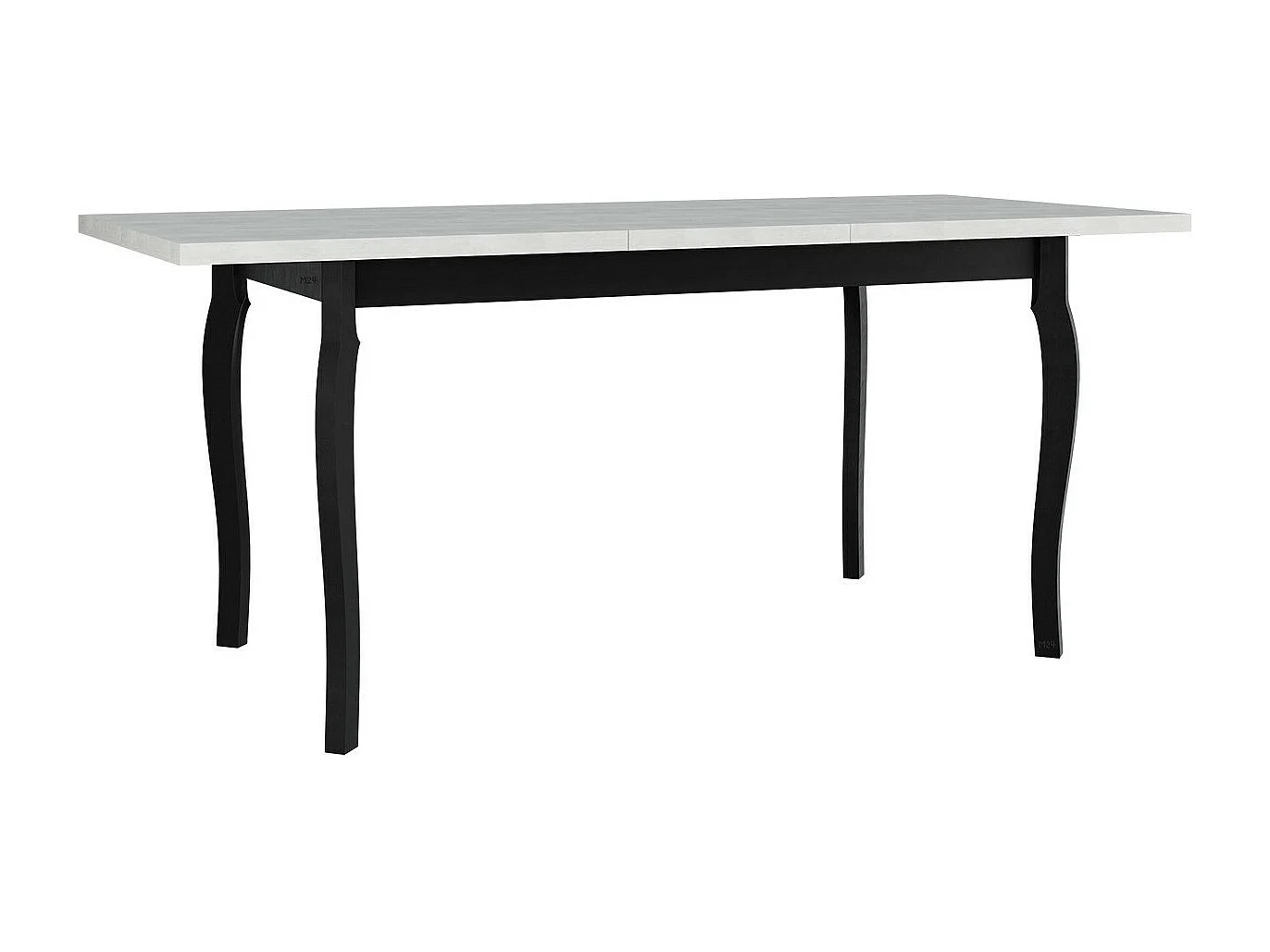 Table Victorville 331, Noir|Blanc, 78x80x140cm, Allongement, Stratifié, Bois