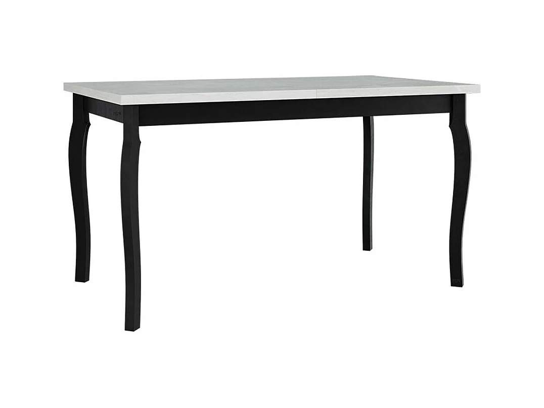 Table Victorville 331, Noir|Blanc, 78x80x140cm, Allongement, Stratifié, Bois