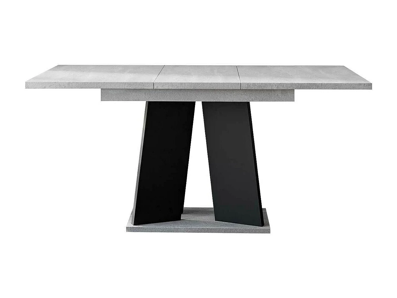 Mesa Goodyear 107, Negro|Gris, 75x90x120cm, Alargamiento, Aglomerado laminado