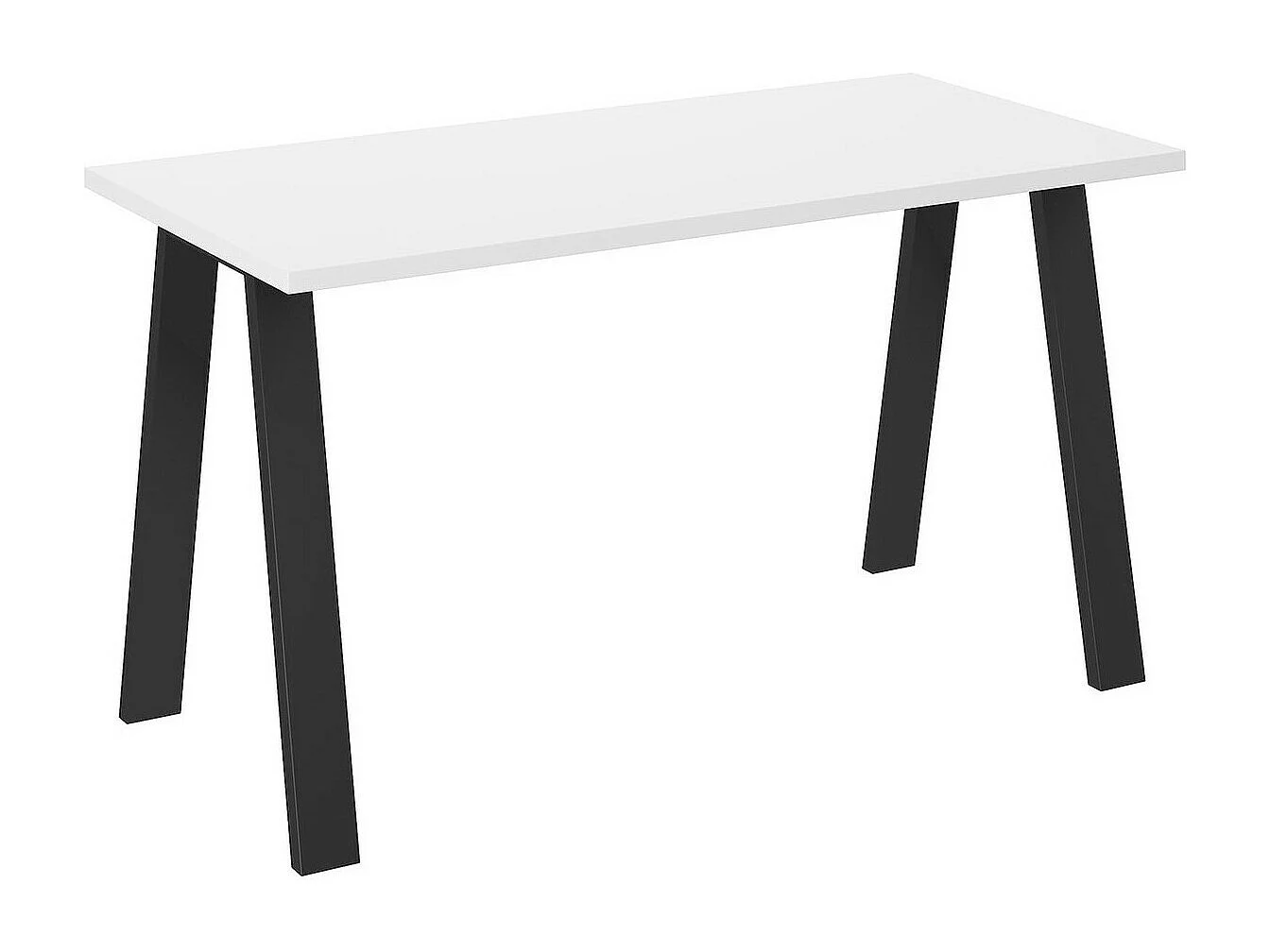 Table Tucson 140, Blanc, 75x67x138cm, Stratifié, Métal