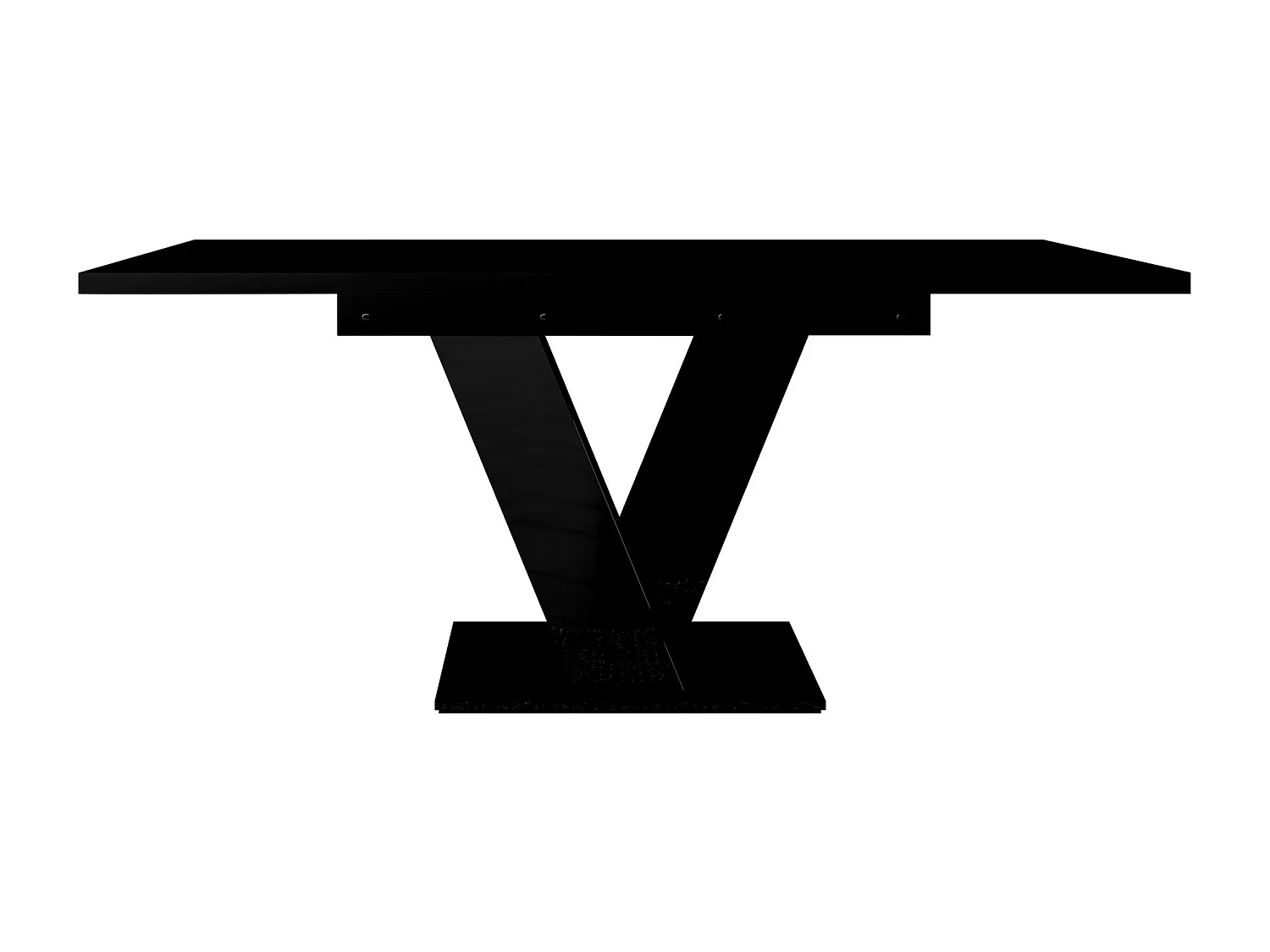 Mesa Goodyear 104, Negro brillante, 76x80x120cm, Alargamiento, Aglomerado laminado