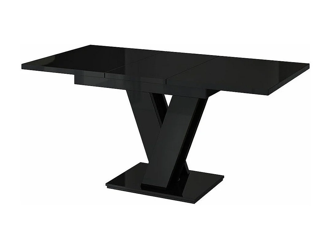 Mesa Goodyear 104, Negro brillante, 76x80x120cm, Alargamiento, Aglomerado laminado