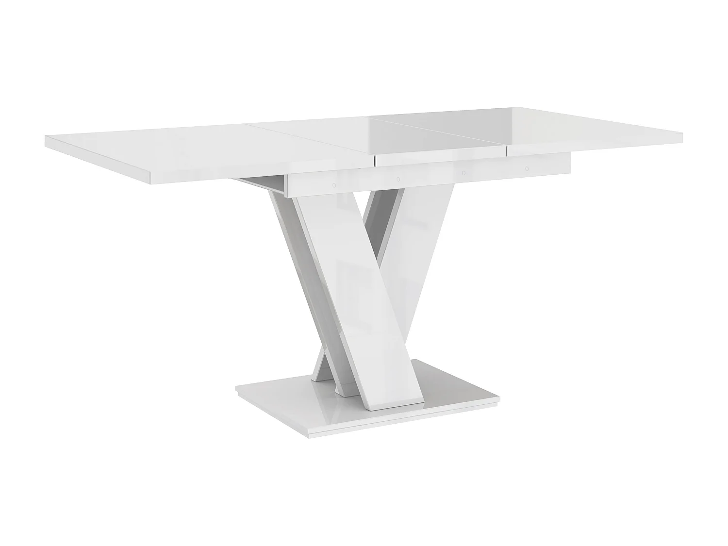 Mesa Goodyear 104, Negro brillante, 76x80x120cm, Alargamiento, Aglomerado laminado