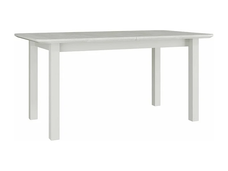 Table Victorville 118, Blanc, 76x90x160cm, Allongement, Placage de bois naturel, Bois