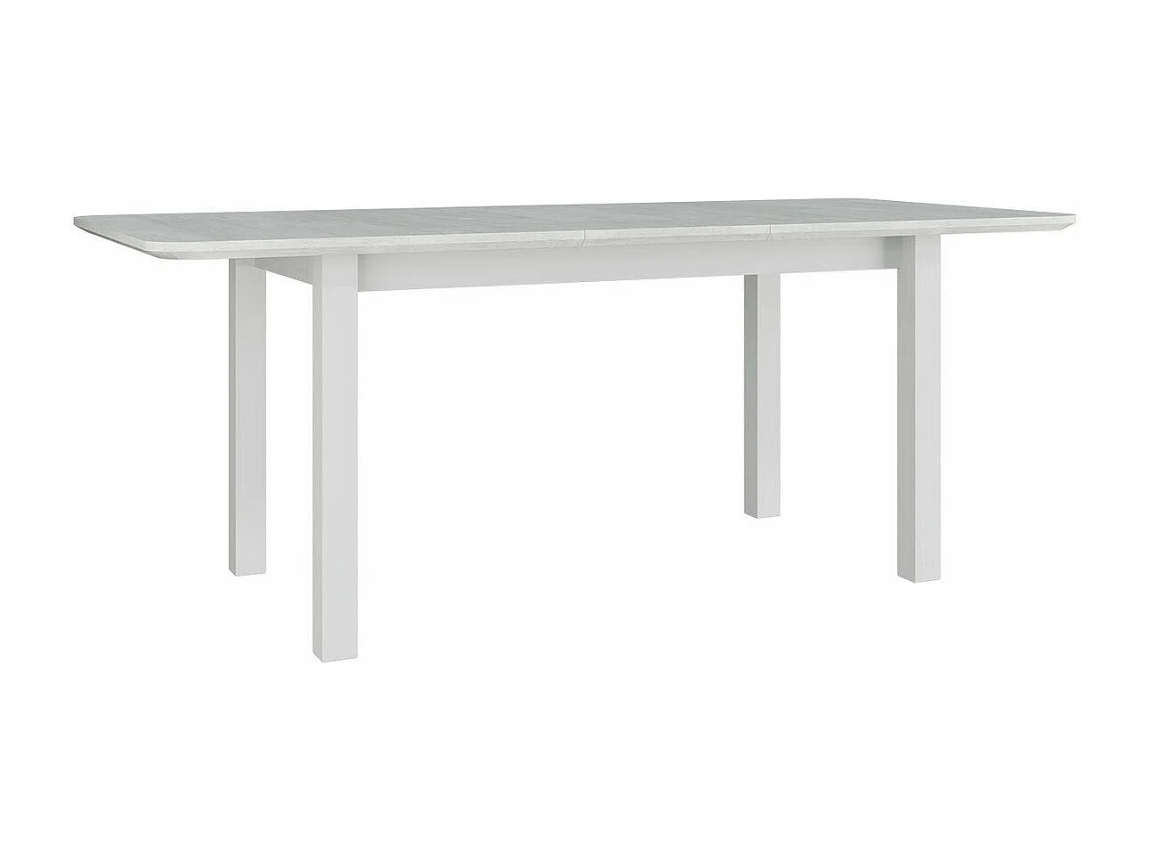 Mesa Victorville 118, Blanco, 76x90x160cm, Alargamiento, Chapa de madera natural, Madera