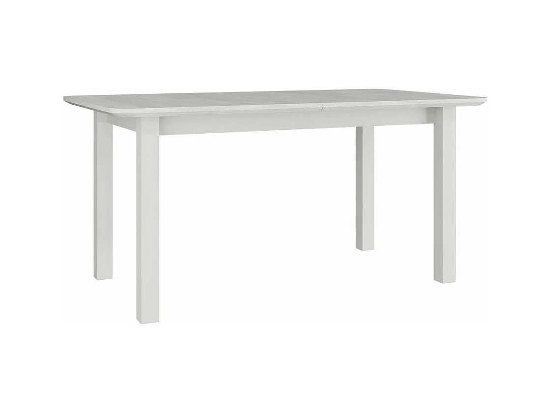 Table Victorville 118, Blanc, 76x90x160cm, Allongement, Placage de bois naturel, Bois
