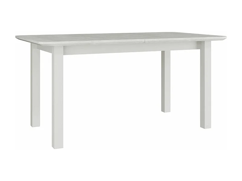 Tavolo Victorville 118, Bianco, 76x90x160cm, Con, Impiallacciatura di legno naturale