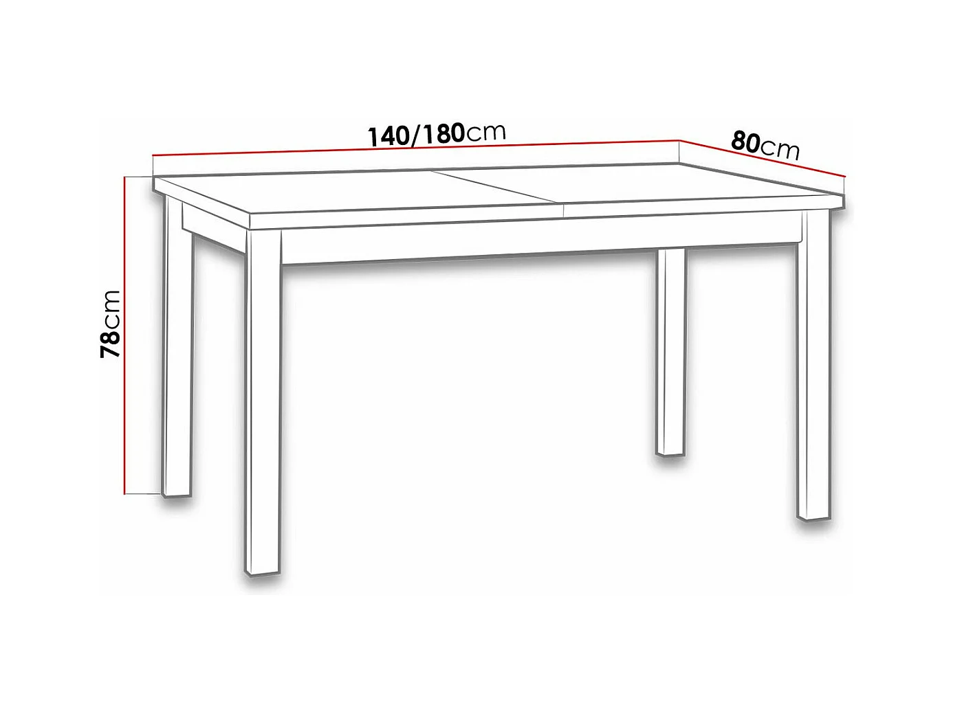 Mesa Victorville 126, Roble Sonoma|Negro, 78x80x140cm, Alargamiento, Aglomerado laminado
