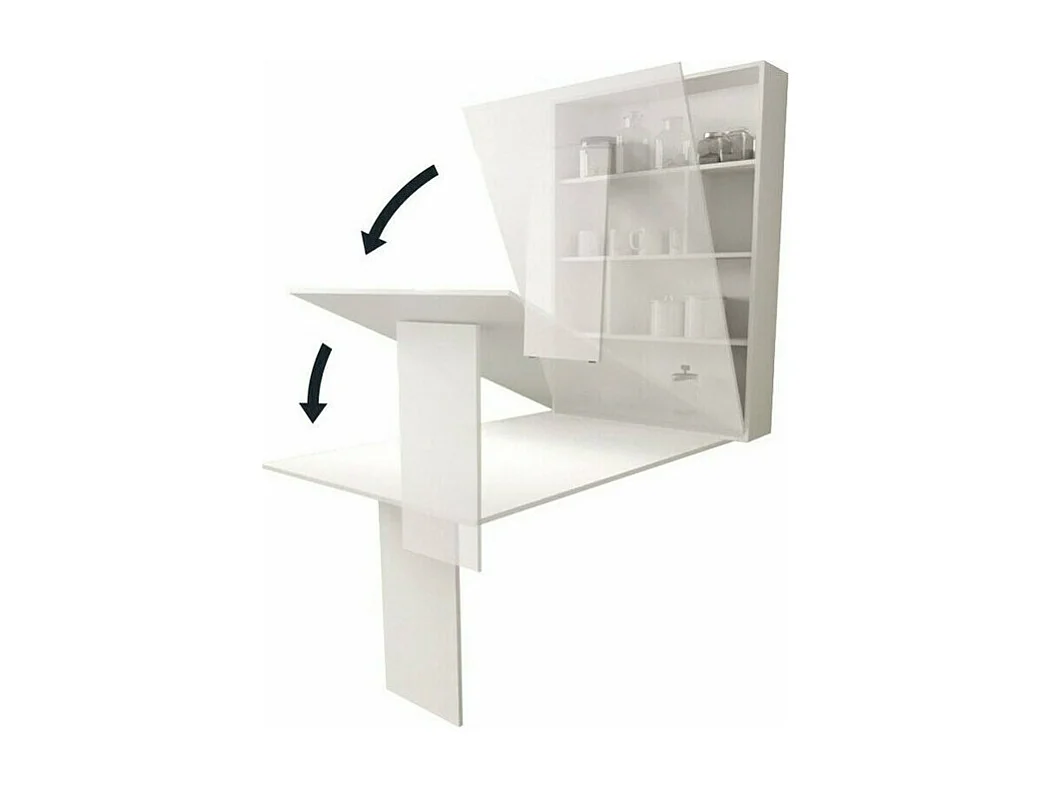 Mesa abatible Hartford 428, Placa de aglomerado laminado, 73x85x130cm