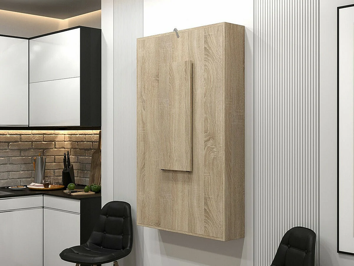 Table Hartford 428, Sonoma chêne, 73x80x130cm, Stratifié