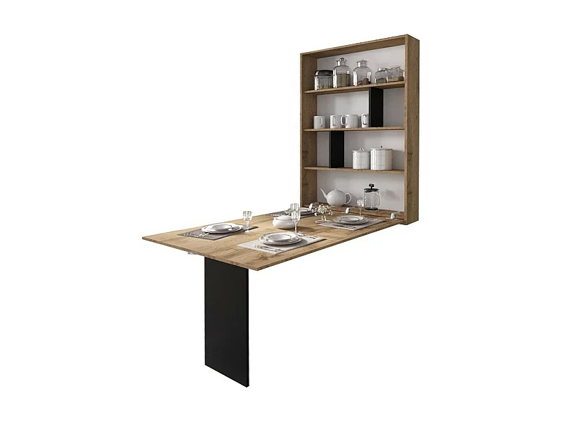 Mesa abatible Hartford 428, Placa de aglomerado laminado, 73x85x130cm